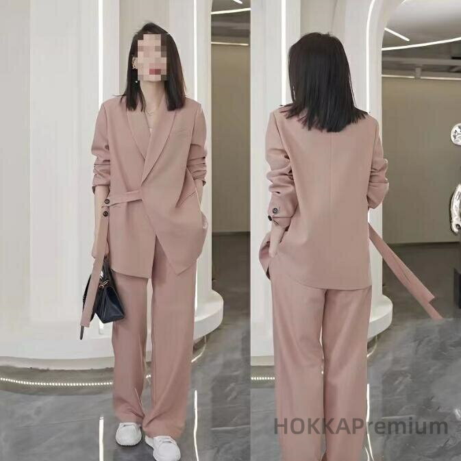 【送料無料】リクルートスーツ ボトムス スリム パンツスーツ レディーススーツ ジャケット+パンツ 2点スーツセット