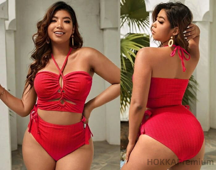 Rakuten - 【送料無料】6L大きな胸OK 5L 4L 3L 2点セット ママ水着 体型カバー ハイウエスト bikini ぽっちゃり レディース