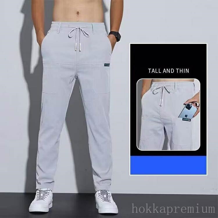 【送料無料】メンズ 接触冷感 チノパンツ ストレッチパンツ 夏 アイスシルク カジュアルパンツ 薄手 ロングパンツ ストレートパンツ 伸縮 通気 速乾 スポーツパンツ ビジネス