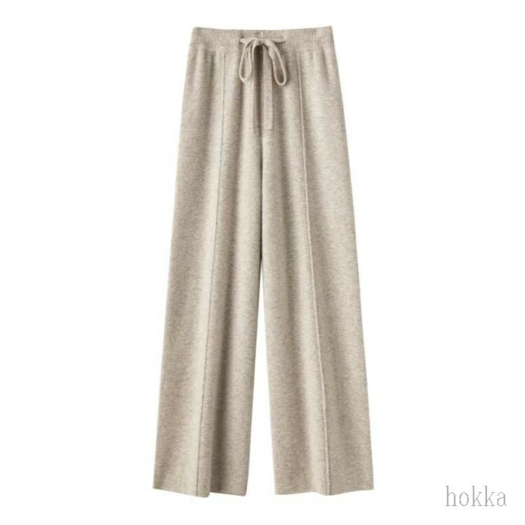 【送料無料】ニットパンツ レディース 秋冬 春 ワイドパンツ ロングパンツ ウエス...