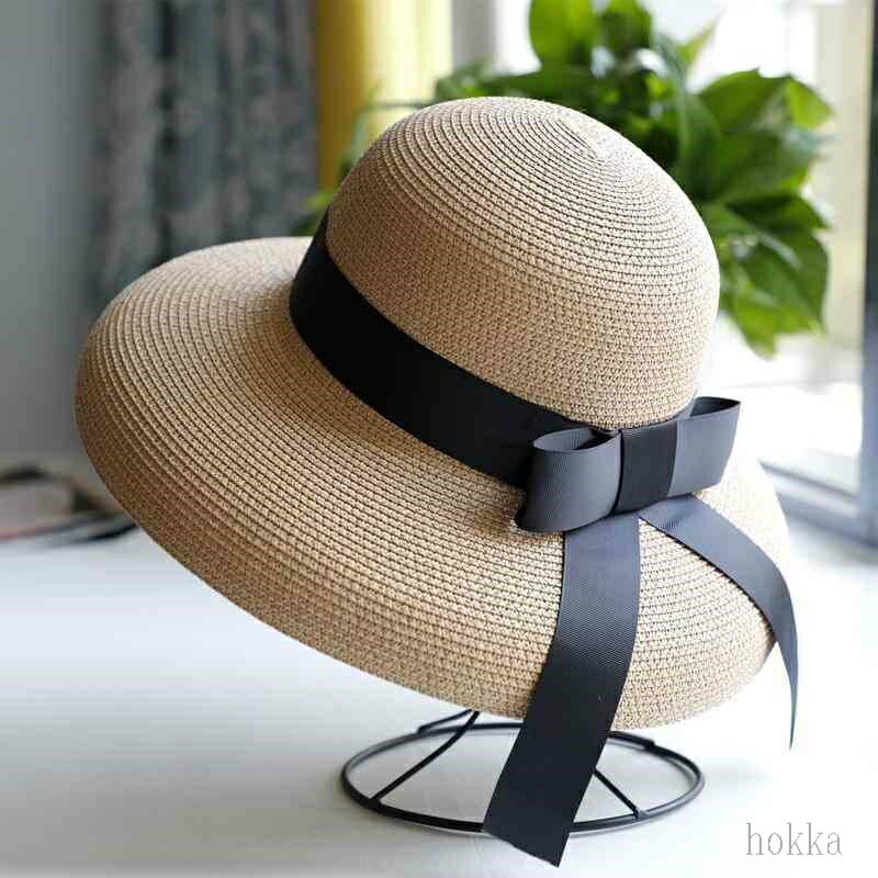 【送料無料】ハット リゾート おしゃれ リボン UV 日焼け ストロー 麦わら 夏 レディース 帽子 麦わら..