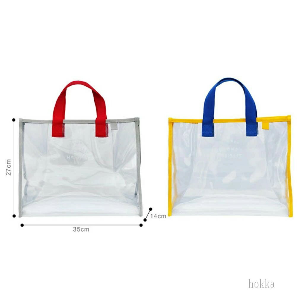 【送料無料】ビーチバッグ プールバッグ 軽量 大容量 透明バッグ ビニールバッグ 手提げ スパバッグ 防水 トートバッグ 海水浴 着替え収納
