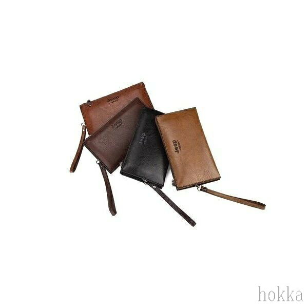 [Free Shipping] 2 items Clutch Long Wallet Business Vintage Leather A210 High-end Overseas Brand BULUO Jeep Men's Wallet