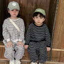 【送料無料】春の新作子供用ストラップの丸首パーカー男女赤ちゃん?ズボン2点セット