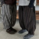 【送料無料】春の新作縦条コーデュロイ九分ズボーン男女赤ちん森系ぷちぷち提灯ズボーン