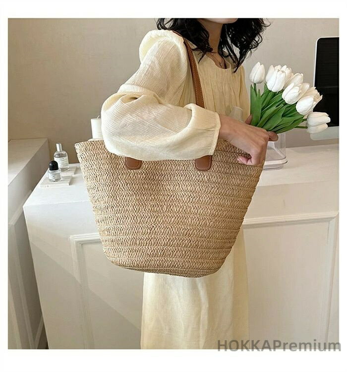 【送料無料】ショルダーバッグ 軽量 通勤 手提げ かごバッグ 肩掛けバッグ 大人 大きめ 春夏 肩がけバッグ 舟型 大容量 レディース