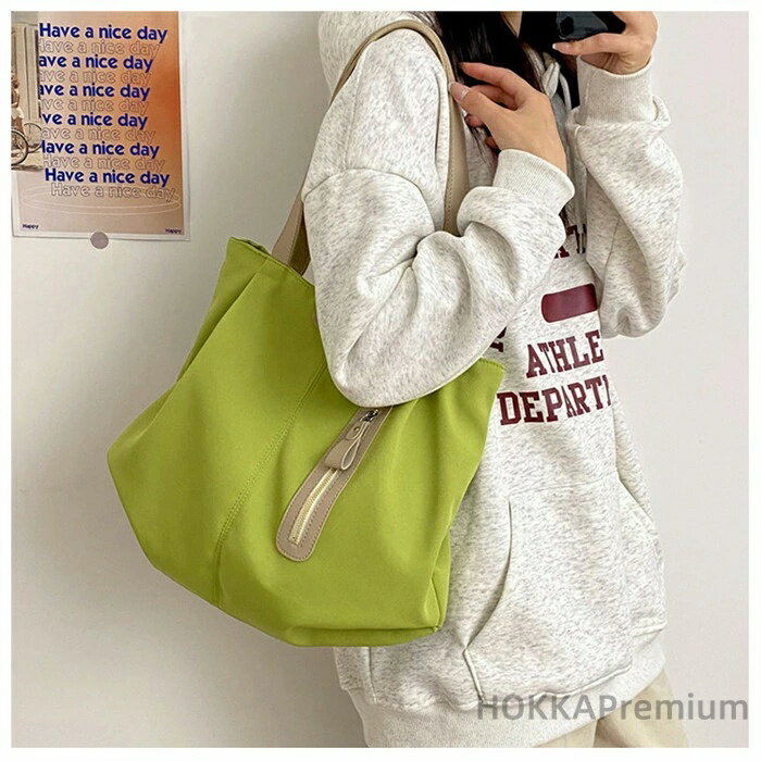 【送料無料】柔らか 無地 便利 収納 バッグ 大きいサイズ 軽い 通学 通勤 ハンドバッグ 大きめ 量軽 肩..