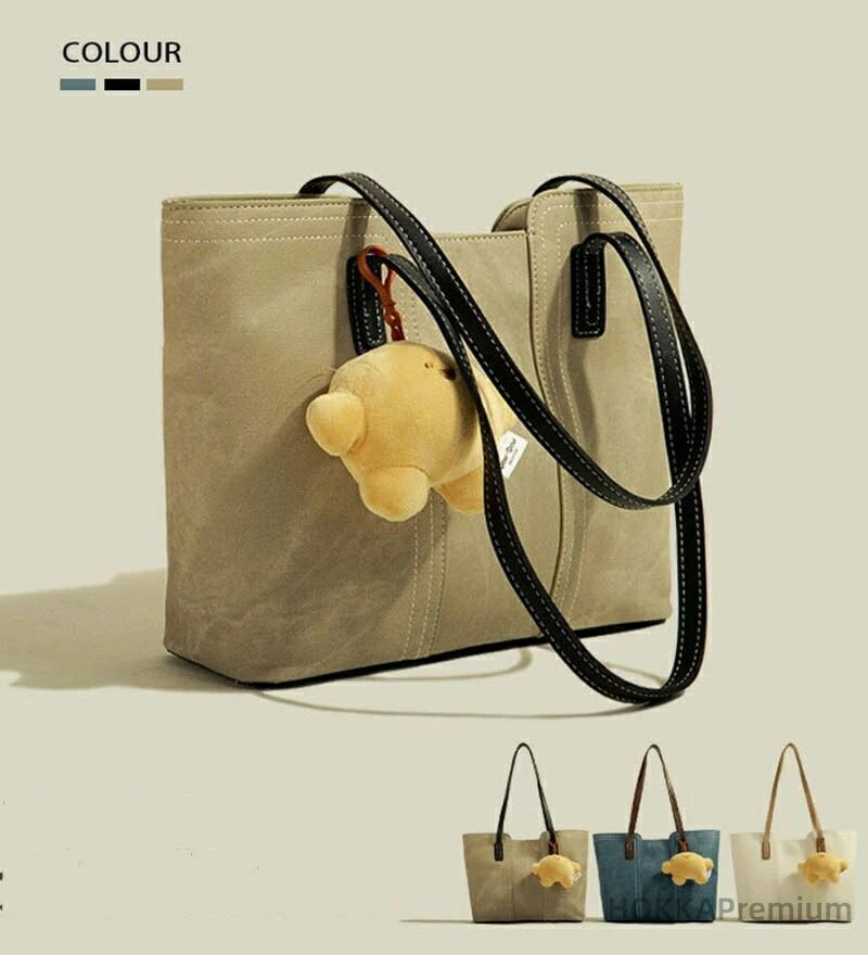 【送料無料】収納 大人 かばん 手提げ ショルダーバッグ シンプル ポケット カジュアル 多収納 ハンドバッグ PUレザー 大きめ レディース