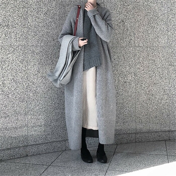 【送料無料】ロングカーディガン ロング マキシ ニット ロングカーデ ロングニット アウター レディース 秋冬 羽織り