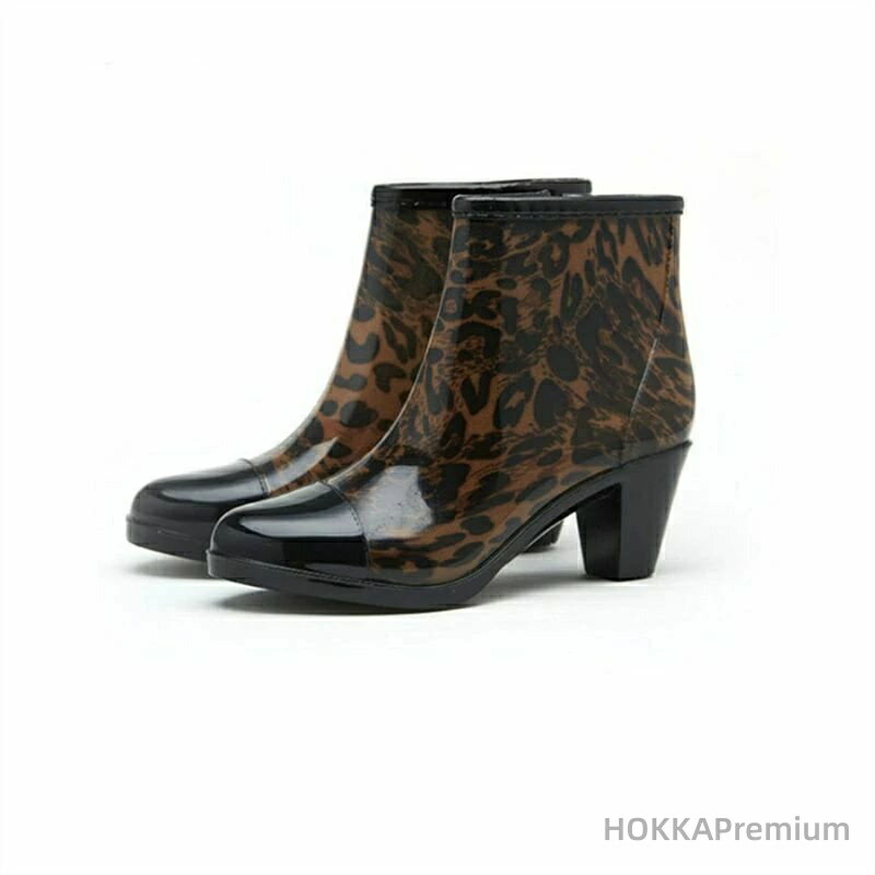 【送料無料】ハイヒール レインブーツ ショートブーツ 防水 レディース レインシューズ ショート レインブーツ