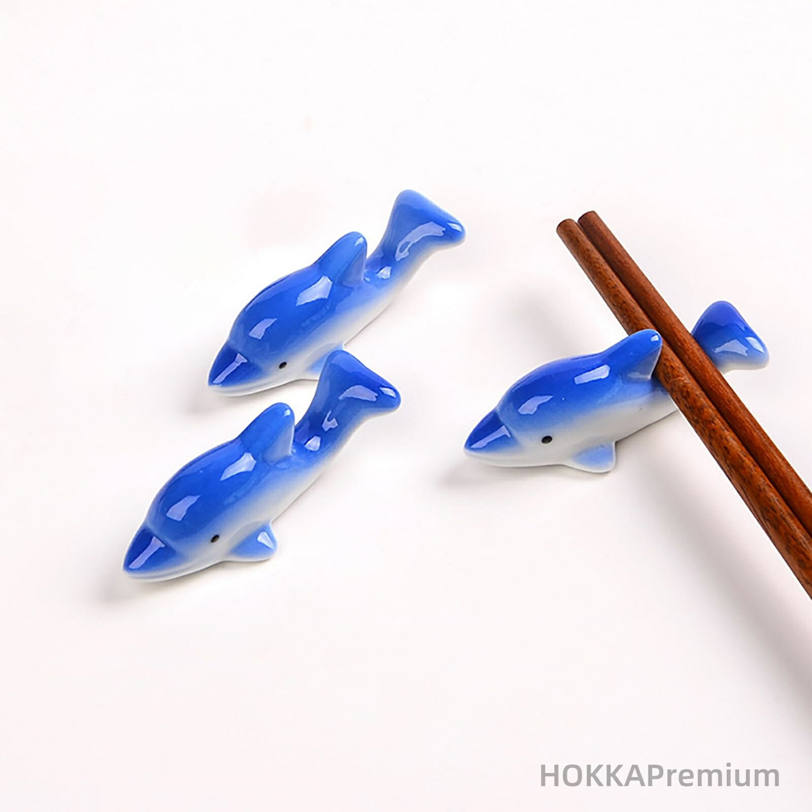 【送料無料】インテリア 置物 卓上小物 磁器 食器 箸置きお 御洒落 箸置き おもしろ 箸置き 青いイルカ おしゃれ 箸置き 3個セット