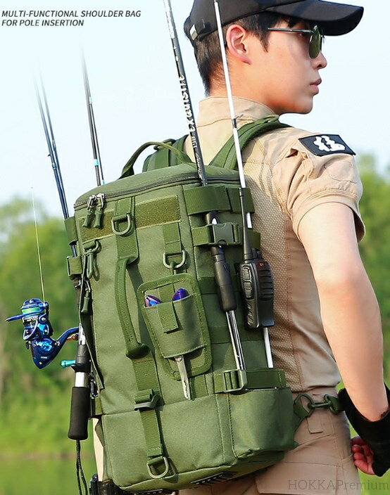 【送料無料】釣り用バックパック　防水多機能ルアーバッグ｜大容量・ドライ＆ウェット分離・釣具収納