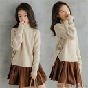 【送料無料】子供服 セットアップ 女の子 長袖 春秋着 上下セット 韓国子供服 キッズ ジュニア トップス ハイネック スカート 膝上丈 冬服 可愛い おしゃれ...
