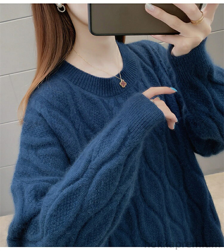 【送料無料】ニットセーター レディース秋冬 ニットソー 長袖 セータートップス 厚手 ニットセーター ゆったり ニット プレゼント韓国風 大人可愛い 着痩せ