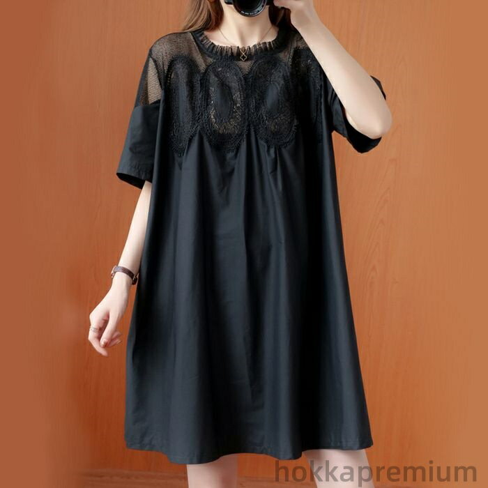 【送料無料】【夏新作】ワンピース チュニック ブラウス レディース 40代 50代 60代向け ゆったりシルエット 半袖 体型カバー おしゃれ 大人カジュアル ナチュラルスタイル 涼しい 綿麻風 着やせ効果 リラックス感◎ 夏コーデにぴったり