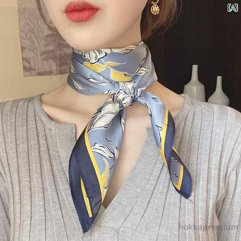 【送料無料】ピンク グレー ブルー 西洋 正方形 オールシーズン 薄手 メンズレディース シルク風 カジ..