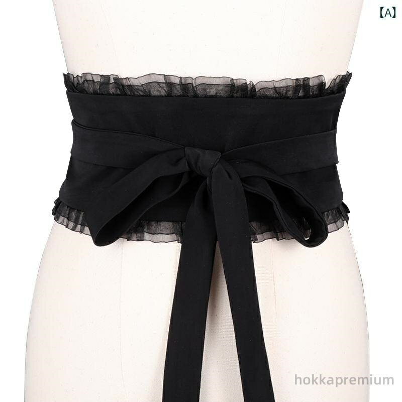 【送料無料】白 黒 レース シンプル おしゃれ ベルト 女性