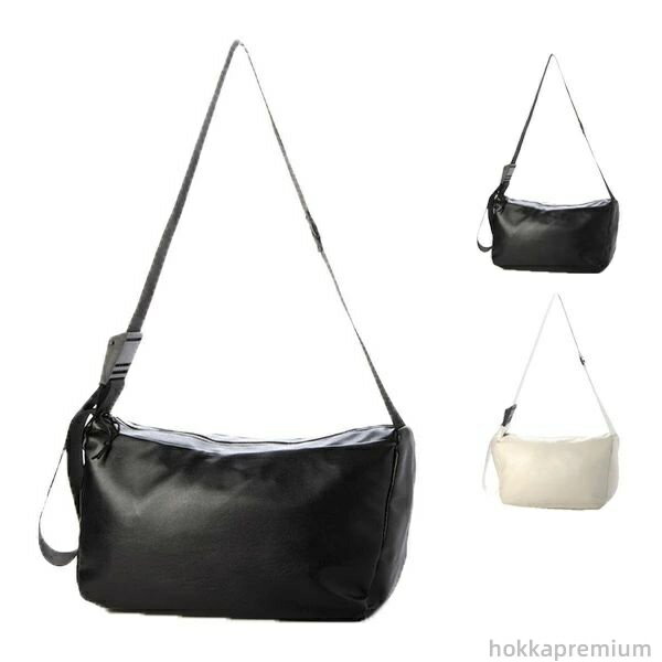 【送料無料】ホワイト ブラック レディース 鞄 斜めがけ 肩掛け 大きい A4 無地 レザー調 バッグ