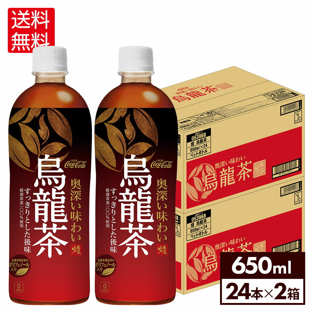 コカ・コーラ 煌(ファン) 烏龍茶 650ml ペットボトル 24本入り×2ケース【送料無料】