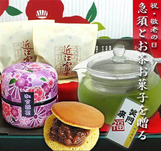 【祝・敬老の日】急須とお菓子、お茶を贈るくつろぎセット【送料無料】
