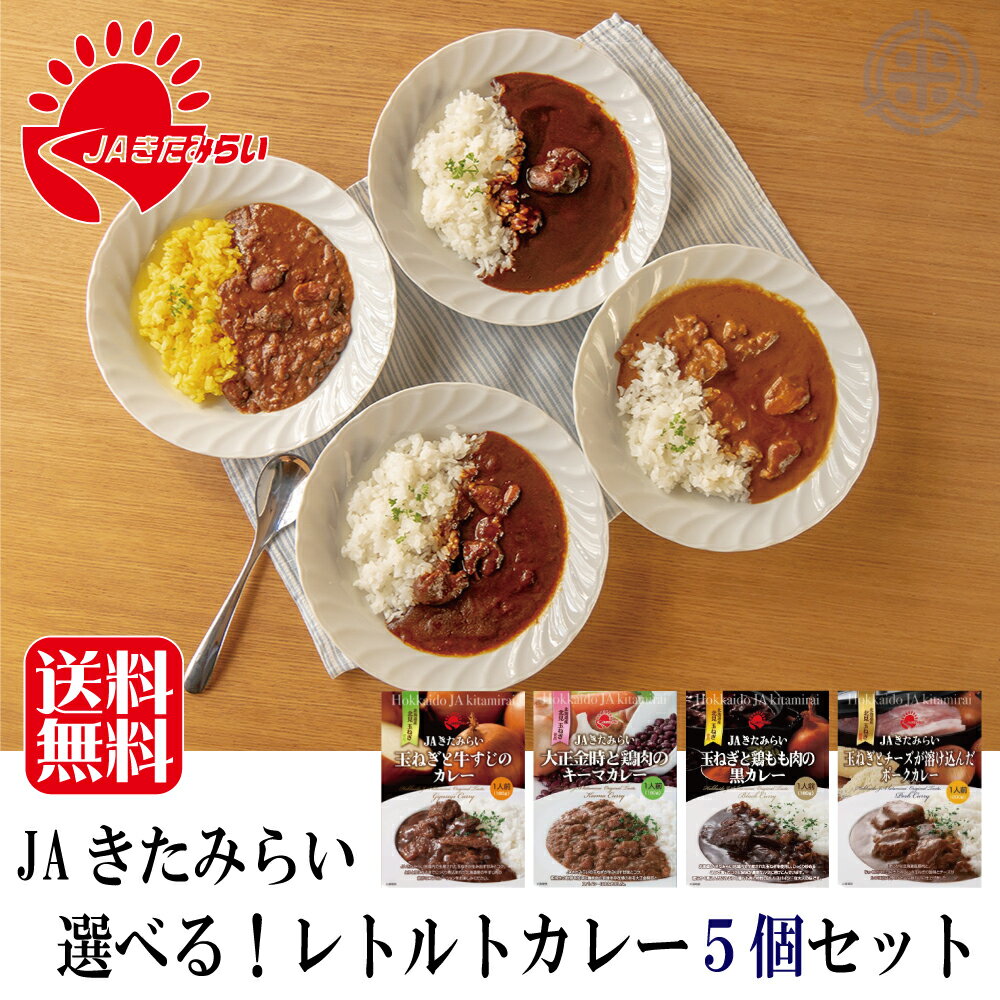 選べる! JAきたみらい レトルトカレー 5個セット きたみらい玉葱使用 JAきたみらい 送料無料