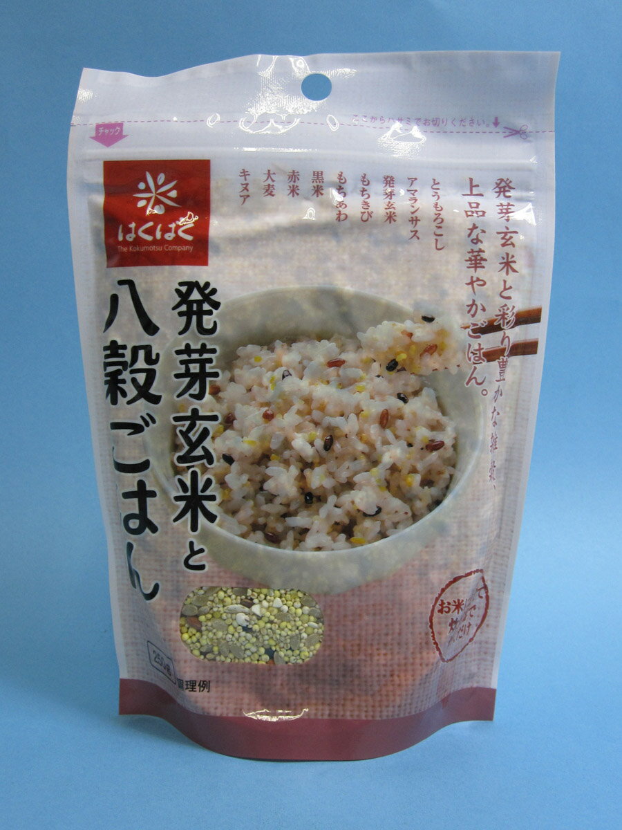 発芽玄米と八穀ごはん 250g 【メール便送料無料】 【はくばく】 【代引き・NP後払い利用不可】