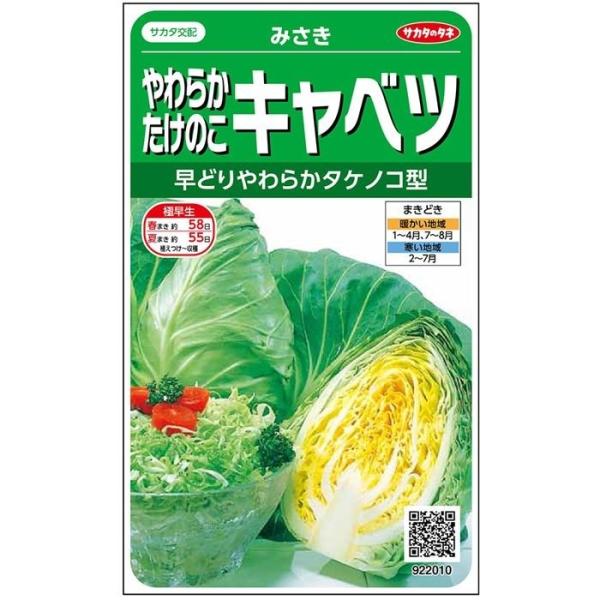 サカタ交配　やわらかたけのこキャベツ　みさき　約75粒　実咲野菜