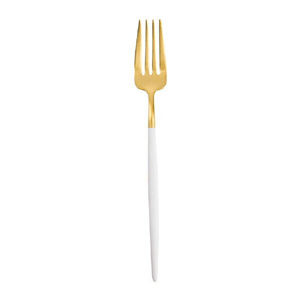 クチポール Cutipol GOA WHITE Dinner Fork Matte GoldCutipol ゴア ホワイト ディナーフォーク マットゴールド [Dinner]