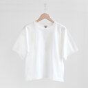 FilMelange フィルメランジェDEMI crossed-crewneck wide T-shirt Whiteデミ クロスクルーネック ワイドTシャツ ホワイト 1912048 Casual