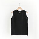 FilMelange フィルメランジェELENI sleeveless T-shirt Blackエレニ ノースリーブ Tシャツ ブラック 1912002