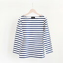 Le Minor ルミノアCotton border shirt 3/4 sle