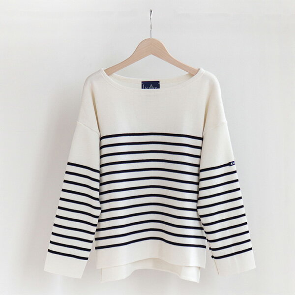 Le Minor ルミノアPanel border sweater Ivory/Marineパネルボーダーセーター アイボリー/ネイビー 