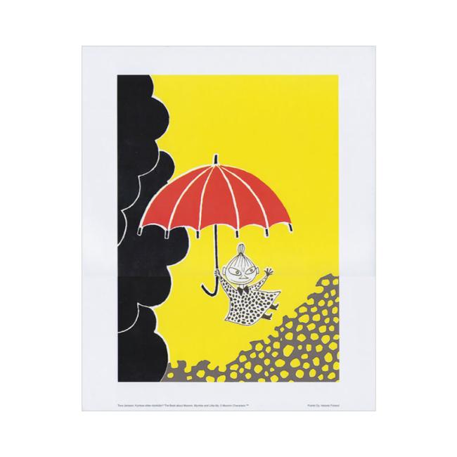 Moomin ムーミン Putinki プティンキ ミニポスター カラー ( リトルミーと傘 / 24×30cm )【北欧雑貨】