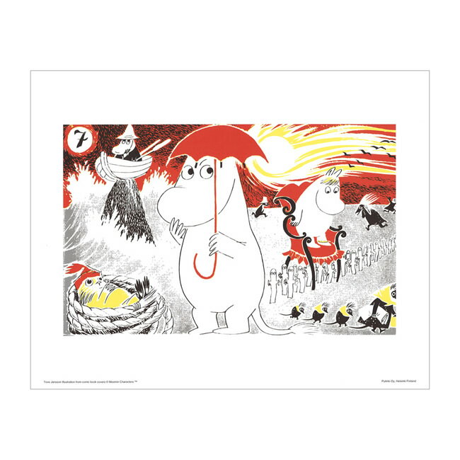 Moomin ムーミン Putinki プティンキ ミニポスター カラー ( コミック表紙絵7巻 / 24×30cm ) 【北欧雑貨】