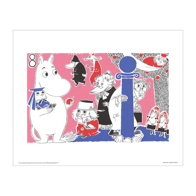 Moomin ムーミン Putinki プティンキ ミニポスター カラー ( コミック表紙絵8巻 / 24×30cm ) 【北欧雑貨】
