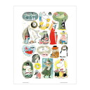 Moomin ムーミン Putinki プティンキ ミニポスター カラー ( すごろく原画 / 24×30cm )【北欧雑貨】