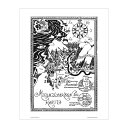 Moomin ムーミン Putinki プティンキ ミニポスター モノクロ ( ムーミン谷 / 24×30cm )【北欧雑貨】