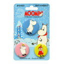 Moomin ムーミン フィギュアスケート世界選手権2017 限定缶バッチ3個セット ムーミン / フローレン / リトルミイ【北欧雑貨】