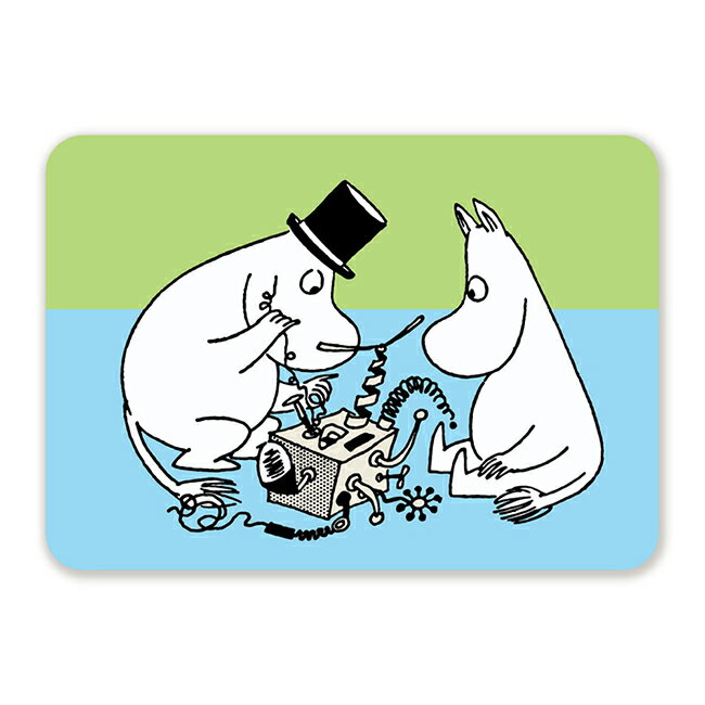 Moomin ムーミン Putinki プティンキ ポストカードパステル ( ムーミンパパとムーミン )【北欧雑貨】