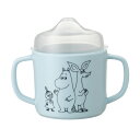 Moomin ムーミン petit jour paris プティジュールパリ フタつきダブルハンドルメラミンカップ ブルー【北欧雑貨】