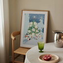 Moomin ムーミン Postery ポストリー ミニポスター ( Christmas In The Moominvalley / 30 × 21 cm )【北欧雑貨】