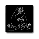 Moomin ムーミン Opto Design オプトデザイン 木製コースター ( Dancing black / 9×9cm ) 