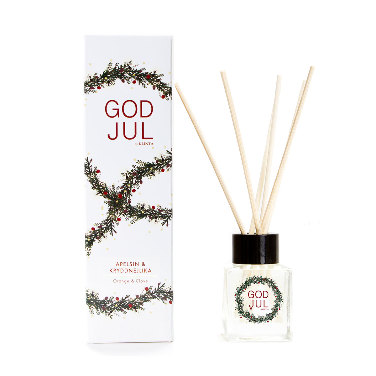 KLINTA クリンタ リードディフューザー GOD JUL（オレンジ＆クローブ）50ml【北欧雑貨】