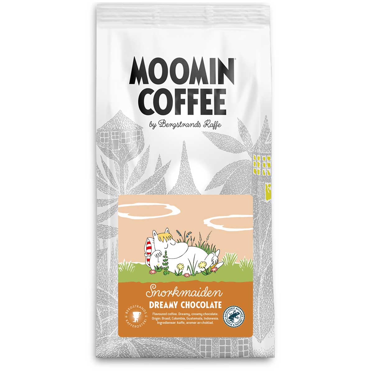 Moomin ムーミン Bergstrands Kafferos ベルグストランドコーヒー ムーミンフレーバーコーヒー（ スノークのおじょうさん / ドリーミーチョコレート / 250g )【北欧雑貨】