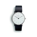 【送料無料】Ole Mathiesen オーレ・マティーセン 33mm Quartz Steel Line (White dial/OMN-02-0010)【北欧雑貨】