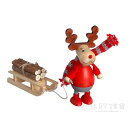 【正規品】NORDIKA nisse ノルディカ ニッセ クリスマス 木製人形 ( 丸太をひいた胴長トナカイ )【北欧雑貨】