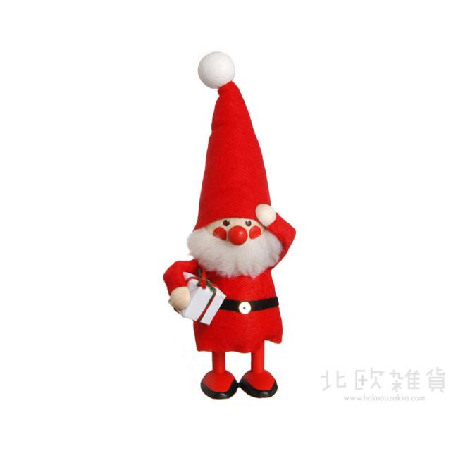 NORDIKA nisse ノルディカ ニッセ クリスマス 木製人形（プレゼントを持ったサンタ／レッド／NRD120063) 