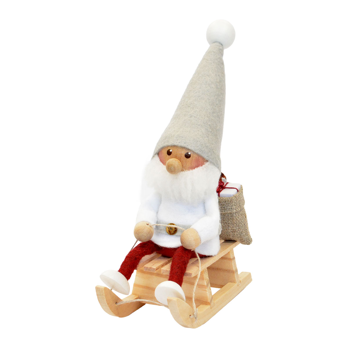 【正規品】NORDIKA nisse ノルディカ ニッセ クリスマス 木製人形（そりに乗るサンタ / サイレントナイト）【北欧雑貨】