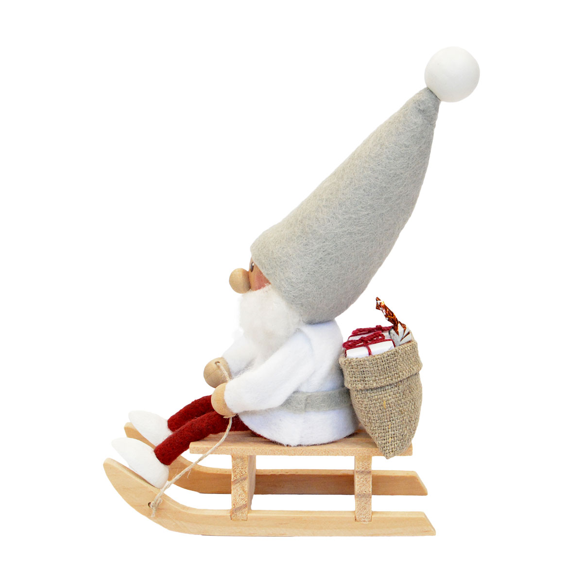 NORDIKA nisse ノルディカ 送料無料限定セール中 ニッセ そりに乗るサンタ サイレントナイト クリスマス 木製人形