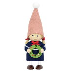 【正規品】【2022年】NORDIKA nisse ノルディカ ニッセ クリスマス 木製人形 ( リースを持った女の子 / ハーモニー )【北欧雑貨】